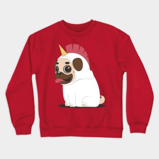 Unicorn Chicken Pug Crewneck Sweatshirt